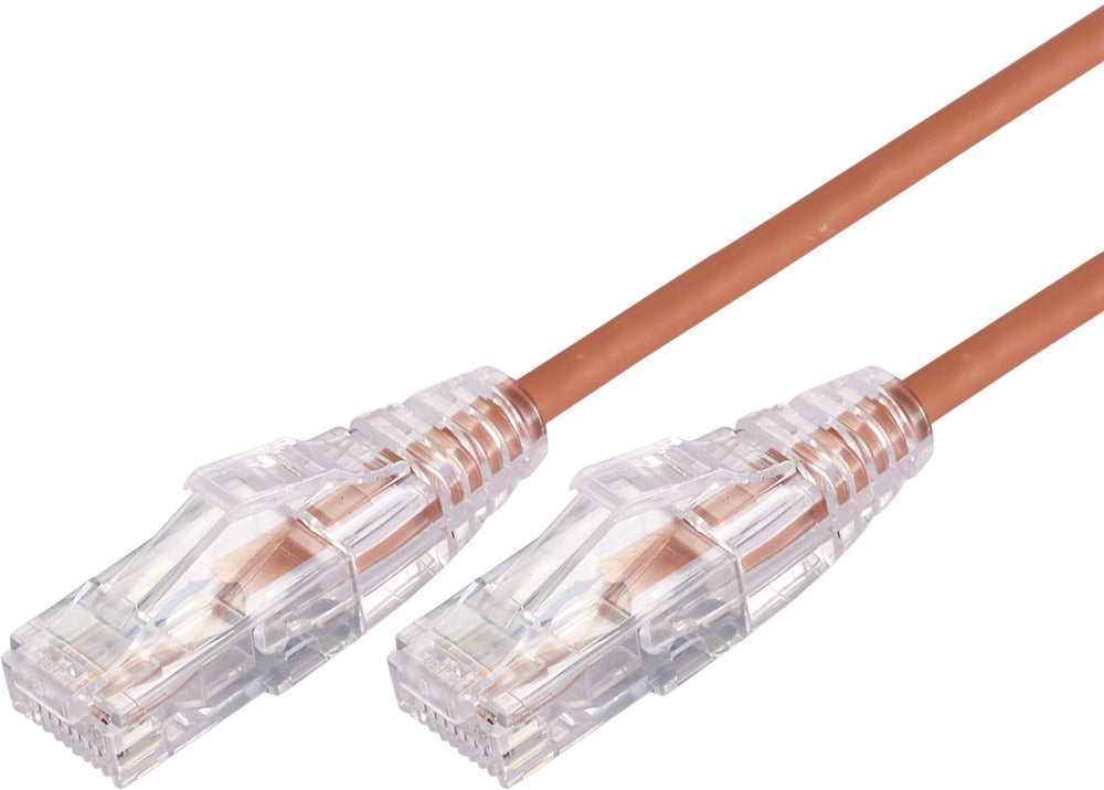 Blupeak Ultra Thin CAT 6A UTP LAN Cable - Orange - BluPeak