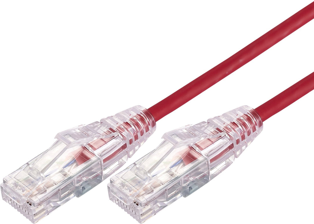 Blupeak Ultra Thin CAT 6A UTP LAN Cable - Red - BluPeak
