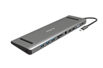 Blupeak UCMP111 USB-C Multi-Port Dock 2xHDMI@4K/VGA/3*USB3.0/RJ45/Audio/SD/PD - BluPeak